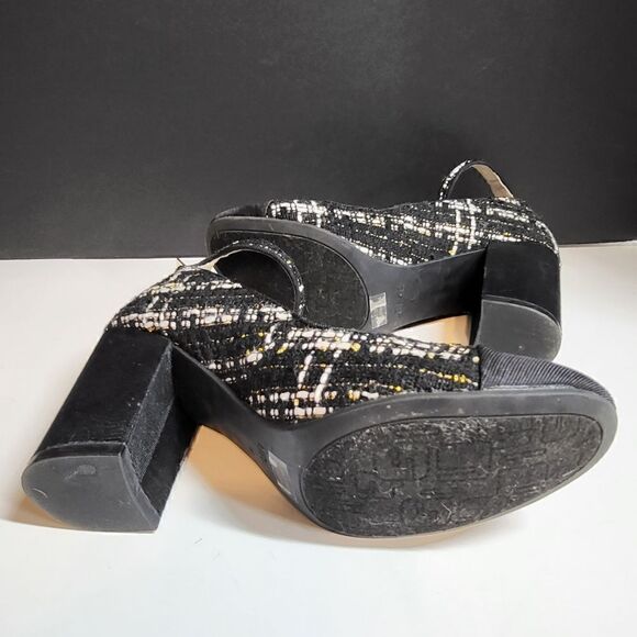 Unisa Black, White & Gold High Heeled Shoes - Picture 7 of 9